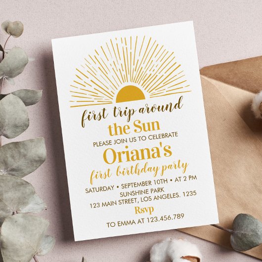 Eerste reis rond de eerste uitnodiging van de zond