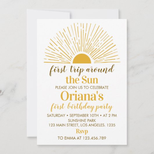 Eerste reis rond de eerste uitnodiging van de zond (Voorkant)