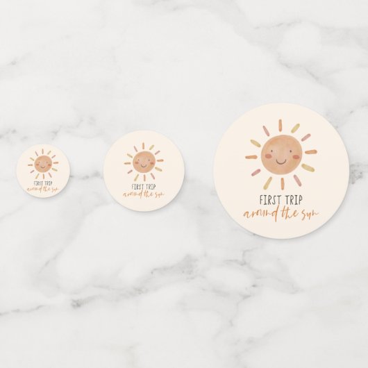 Eerste reis rond de eerste zondag confetti (Achterkanten)