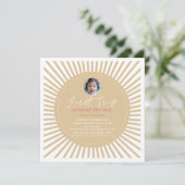 Eerste reis rond de foto van Sun Boho op 1 oktober Kaart (Staand voorkant)