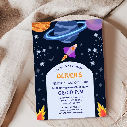 Eerste reis rond de geboortedag van het Sun Galaxy Kaart