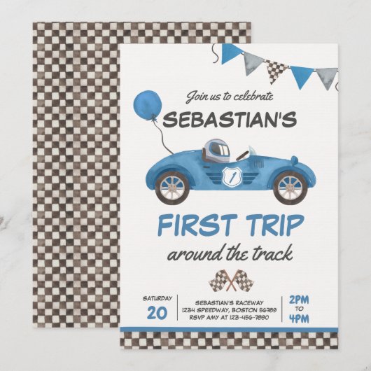 Eerste reis rond de hartlijn van het spoor 1 zater kaart (Voorkant / Achterkant)