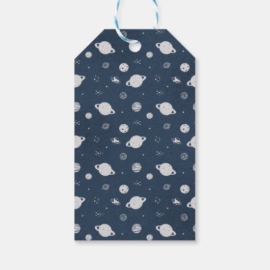 Eerste reis rond de maan Verjaardag Dank u Labels Cadeaulabel (Achterkant)