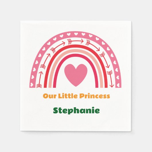 Eerste reis rond de regenboog 1e verjaardag foto servet (Voorkant)