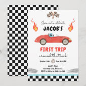 Eerste reis rond de Rood Race Carthday Kaart (Voorkant / Achterkant)