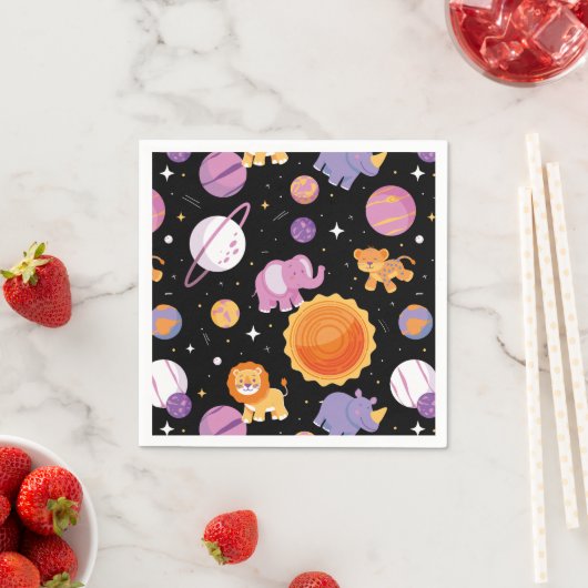 Eerste reis rond de Sen safari dieren in de ruimte Servet (Insitu)