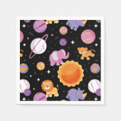 Eerste reis rond de Sen safari dieren in de ruimte Servet (Voorkant)