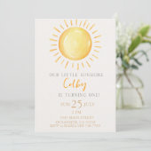 eerste reis rond de sun Birthday Invitation Kaart (Staand voorkant)