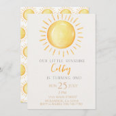 eerste reis rond de sun Birthday Invitation Kaart (Voorkant / Achterkant)