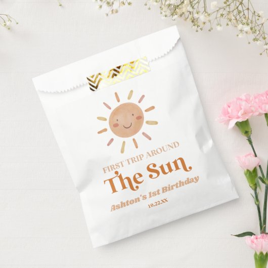 Eerste reis rond de Sun Boho 1e verjaardag Bedankzakje (Gezegeld)