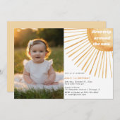 Eerste reis rond de Sun Boho 1e verjaardag foto Kaart (Voorkant / Achterkant)