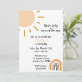 Eerste reis rond de Sun Boho 1e verjaardag Kaart (Staand voorkant)