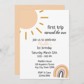 Eerste reis rond de Sun Boho 1e verjaardag Kaart (Voorkant / Achterkant)