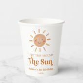 Eerste reis rond de Sun Boho 1e verjaardag Papieren Bekers (Voorkant)