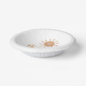 Eerste reis rond de Sun Boho 1e verjaardag Papieren Kommen (Gebogen)