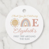 Eerste reis rond de Sun Boho op 1 oktober Bedankjes Labels (Voorkant)