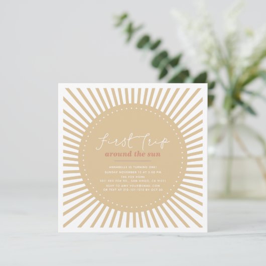 Eerste reis rond de Sun Boho op 1 oktober Kaart (Staand voorkant)