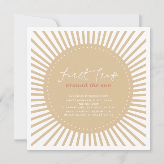 Eerste reis rond de Sun Boho op 1 oktober Kaart (Voorkant)