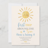 Eerste reis rond de Sun Boy 1e verjaardagsfeestje Kaart (Voorkant)