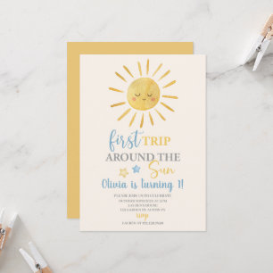 Eerste reis rond de Sun Boy 1e verjaardagsfeestje Kaart