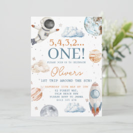 Eerste reis rond de Sun Boy Space 1e verjaardag Kaart