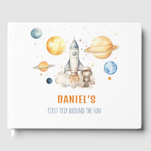 Eerste reis rond de Sun Boy verjaardag Gastenboek (Voorkant)