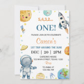 Eerste reis rond de Sun Boy Verjaardag uitnodiging (Voorkant)