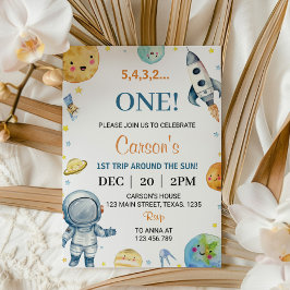 Eerste reis rond de Sun Boy Verjaardag uitnodiging