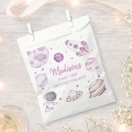 Eerste reis rond de Sun Girl Space 1e verjaardag Bedankzakje