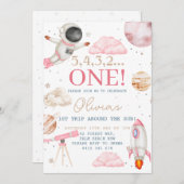 Eerste reis rond de Sun Girl Space 1e verjaardag Kaart (Voorkant / Achterkant)