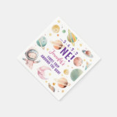 Eerste reis rond de Sun Girl Space 1e verjaardag Servet (Hoek)