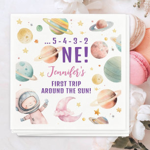 Eerste reis rond de Sun Girl Space 1e verjaardag Servet