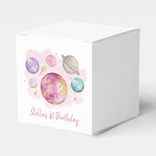 Eerste reis rond de Sun Girls Birthday Party Bedankdoosjes (Voorkant Zijde)