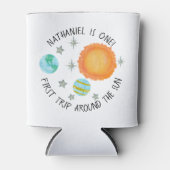 Eerste reis rond de topper van de zonnecupcake blikjeskoeler (Voorkant)