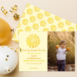 Eerste reis rond de uitnodiging van de fotopartij 