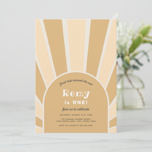 Eerste reis rond de uitnodiging van de zondag (Staand voorkant)