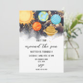 Eerste reis rond de uitnodiging van de zondag (Staand voorkant)