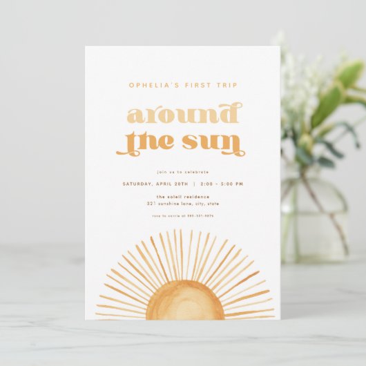 Eerste reis rond de uitnodiging van de zondag (Staand voorkant)