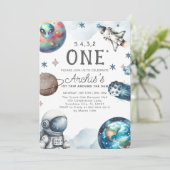 Eerste reis rond de verjaardag van de astronaut kaart (Staand voorkant)