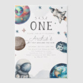 Eerste reis rond de verjaardag van de astronaut vellum uitnodigingen (Voorkant)