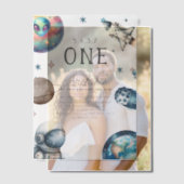 Eerste reis rond de verjaardag van de astronaut vellum uitnodigingen (Offset (Koppel))