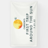 Eerste reis rond de verjaardag van de Moderne Ruim Spandoek (Verticaal)