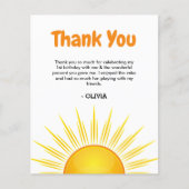 Eerste reis rond de verjaardag van de zon dank je  (Voorkant)