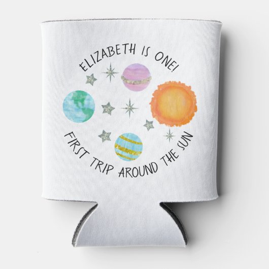 Eerste reis rond de verjaardag van het zonnetje blikjeskoeler (Voorkant)