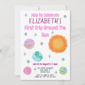 Eerste reis rond de verjaardag van het zonnetje kaart (Voorkant)