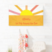 Eerste reis rond de verjaardagsbanner van de Zon Spandoek (Insitu)