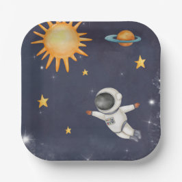 Eerste reis rond de verjaardagsversiering van de S Papieren Bordje