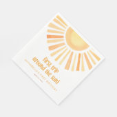 Eerste reis rond de zon 1e eerste verjaardagsfeest servet (Hoek)