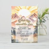 Eerste reis rond de zon 1e verjaardag Boho Natuur Kaart (Staand voorkant)