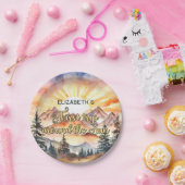 Eerste reis rond de zon 1e verjaardag Boho Natuur Papieren Bordje (Feest)